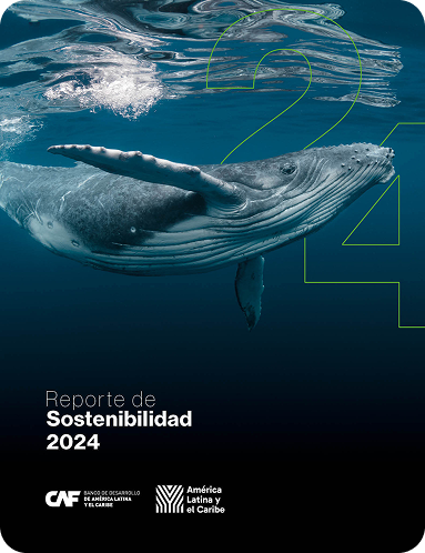 Portada del Informe de Sostenibilidad 2024 de CAF