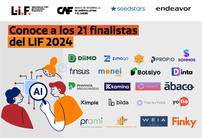 Seleccionadas las 21 startups finalistas del Laboratorio CAF de Inclusión Financiera 2024: Soluciones digitales basadas en IA